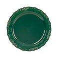 thumbnail image 2 of BalsaCircle 10 Round 10" Hunter Green Disposable Salad Dinner Plastic Plates Embossed Scalloped Trim Party Events Tableware, 2 of 8