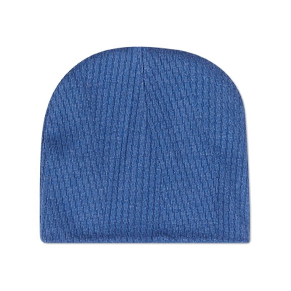MiniMoi Baby Rayon-Blend Ribbed Crisscross-Textured Solid-Color Beanie, 6 Months, Navy