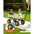thumbnail image 2 of KFFKFF Pull-Along Wagon for Kids, 39 in Toddler Wagons with Foldable Wooden Panel & Handle, Supports up to 551 lbs, 10" All-Terrain Tires, 2 of 9