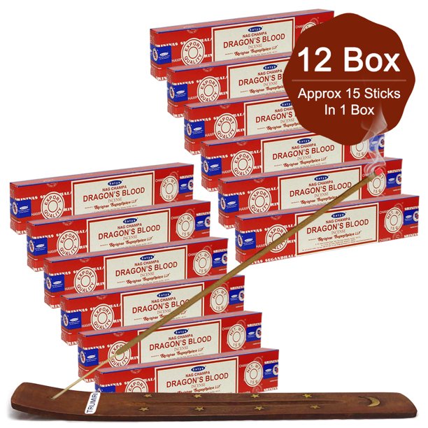 Trumiri Incense Stick Holder Bundle With Satya Nag Champa Dragon S Blood 15g Incense Sticks Pack Of 12 Approx 180 Sticks Walmart Com Walmart Com