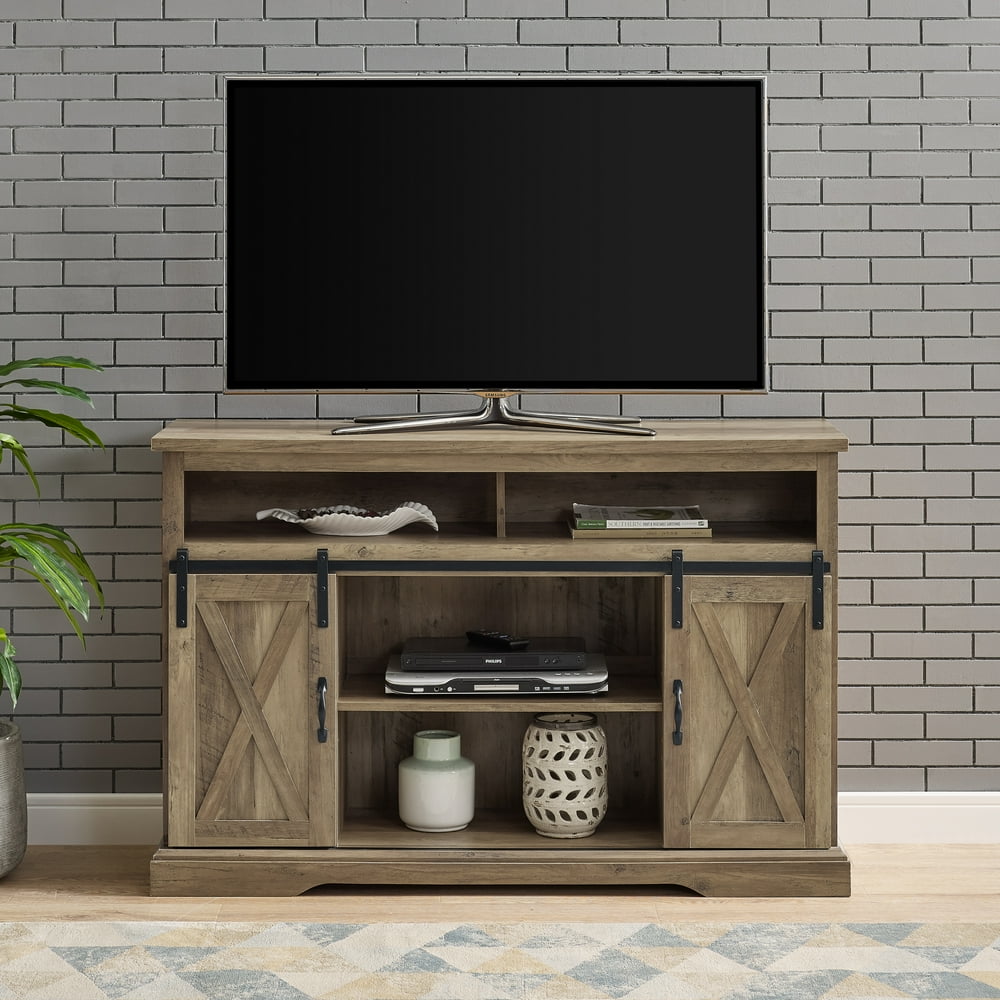Manor Park Farmhouse TV Stand for TVs up to 58", Reclaimed Barnwood