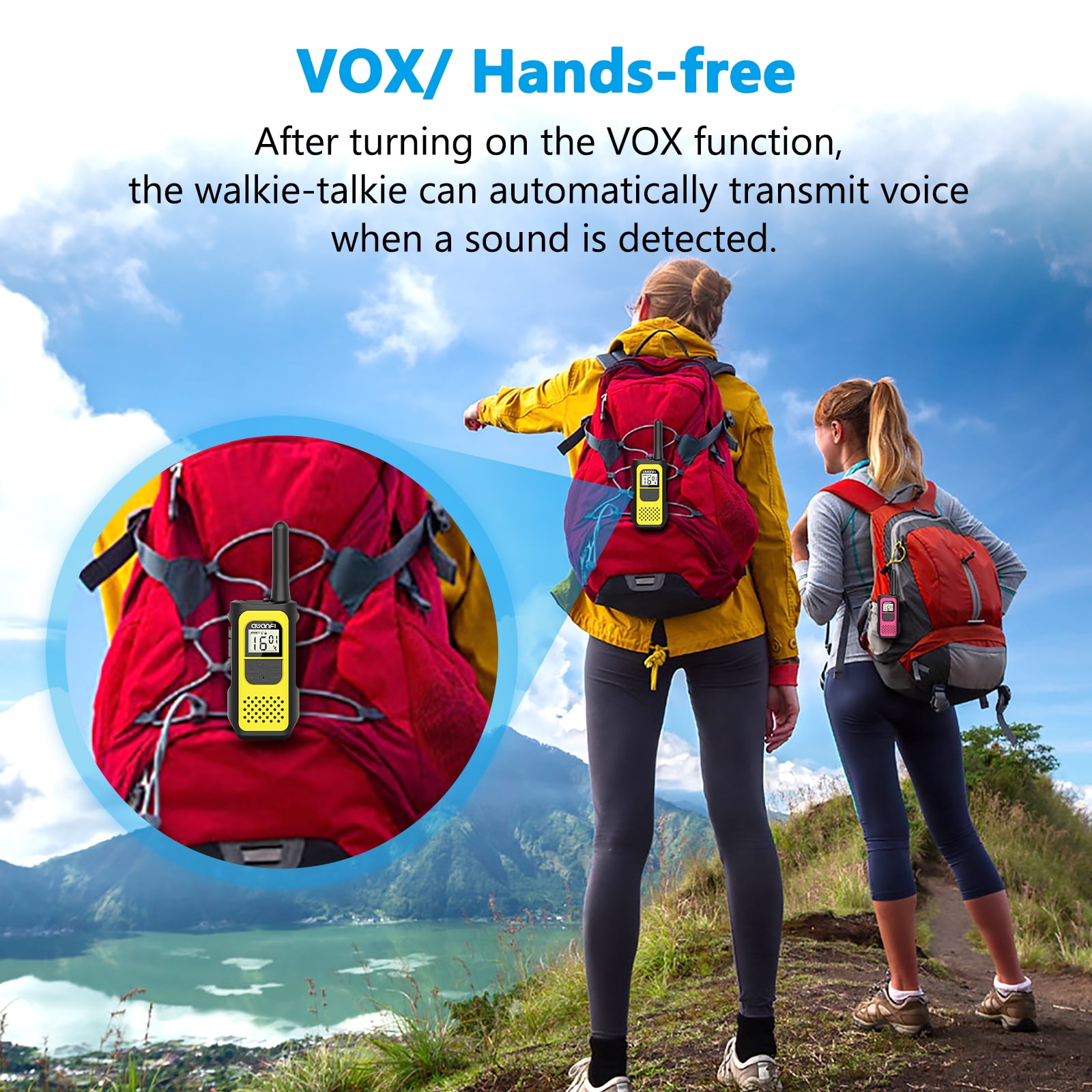 6 Pack Walkie Talkies for Adults, Rechargeable Walkie Talkie for Kids Long Range, High Quality Family Pack Two-Way Radios, for Outdoor Camping Hiking (2 X 3 Pack)
