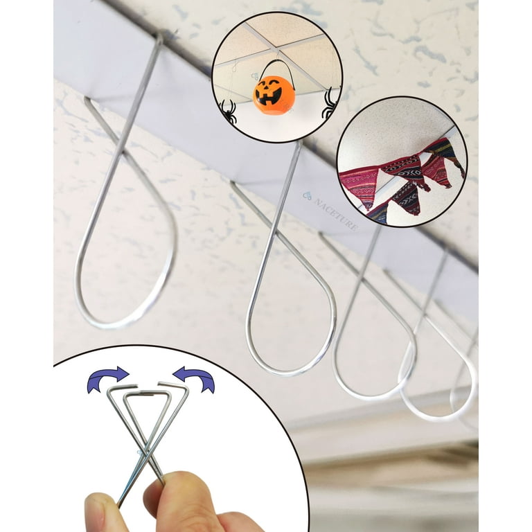 NACETURE Ceiling Hook Clips 20 Pcs T-bar Drop Ceiling Hanger Hooks