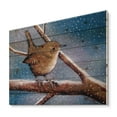 thumbnail image 2 of Designart 'Wren Bird On Branch In Winter' Farmhouse Print on Natural Pine Wood, 2 of 5