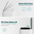 thumbnail image 2 of Kselythan Slim Bathroom Trash Can, Stainless Steel Waste Bins, Soft-Close Lid, Step-on Garbage Bin, Narrow Recycle Bins for Kitchen, Office, Bathroom, Black (with Removable Inner Bucket), 2 of 7