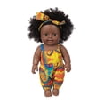 thumbnail image 1 of Baby Toy HUOGUO Bebé negro africano de piel negra de 30 cm con falda de encaje, 1 of 5