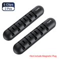 thumbnail image 1 of L35 Cable Organizer Magnetic Plug Box Silicone Cable Winder Flexible Cable Management Clips for Mouse Earphone 5 Clips - 2 Pieces, 1 of 6