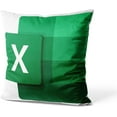 thumbnail image 2 of Excel Sheet Square Throw Pillow Case Cushion Cover Pillowcase 18'''' x 18'''' (45cm x 45cm), 2 of 6