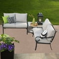 thumbnail image 4 of Broadway Collection Solid Color Indoor Outdoor Area Rug Beige - 5' x 7' Oval, 4 of 5