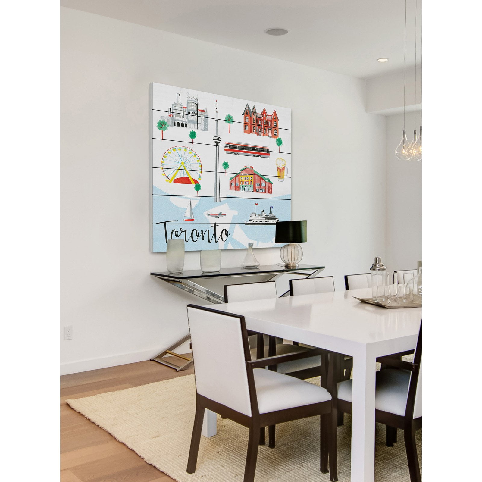 Marmont Hill "Toronto" by Molly Rosner Painting Art Print on White Wood
