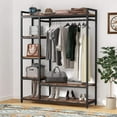 thumbnail image 2 of Tribesigns Free-standing Closet Organizer Garment Rack with 6 Storage Shelves and Hanging Bar, 2 of 7