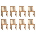 thumbnail image 1 of vidaXL Garden Chairs 8 pcs Solid Teak Wood, 1 of 5