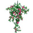 thumbnail image 5 of Flor falsa, flor de imitación, enredadera de flores violetas, enredadera de flores para colgar en la pared, cesta colgante de orquídeas, flores para sala de estar, balcón, decoración del hogar, pared, 5 of 5