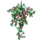 thumbnail image 3 of Flor falsa, flor de imitación, enredadera de flores violetas, enredadera de flores para colgar en la pared, cesta colgante de orquídeas, flores para sala de estar, balcón, decoración del hogar, pared, 3 of 5