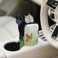 thumbnail image 3 of SEANATIVE Double Eyeglass Case Zipper Glasses Case Sunglasses Pouch for 2 Pairs of Eyeglasses Sunglasses, Printed Eyewear Organizer Portable Eyewear Accessories, Daisy Butterfly Leaf Green, 3 of 7