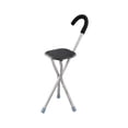 thumbnail image 2 of Silla plegable de mimbre con asiento de mimbre, taburete de exterior de 86 cm de altura, soporta hasta 260 kg. Cuadrado Negro, 2 of 9