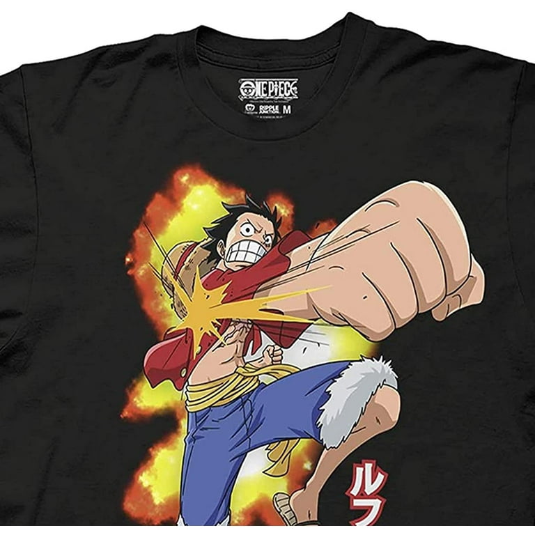 T Shirt One Piece Mugiwara No Luffy Style Manga