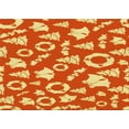 thumbnail image 1 of Ahgly Company Indoor Rectangle Patterned Cantaloupe Orange Area Rugs, 5' x 7', 1 of 6