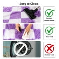 thumbnail image 5 of SARAG Super Soft Rug For Bedroom, 6x9ft White And Purple Area Rug Classic Checkered Shaggy Anti-Skid High Pile Soft Fluffy Rug Fuzzy Rug For Living Room Bedroom Kids Room Nursery, Dorm, 5 of 8