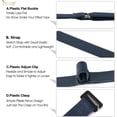 thumbnail image 4 of Women No Show Stretch Belt Invisible Elastic Web Strap Belt with Flat Buckle for Jeans Pants Dresses, 4 of 7