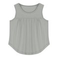 thumbnail image 4 of Tdoqot Girls Flowy Tank Tops- Crewneck Casual Sleeveless Soft Kids Summer Shirts Gray Size 3 Years, 4 of 6