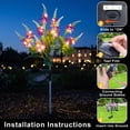 thumbnail image 2 of Rirool Solar Salvia Flower Lights Outdoor 2 Pack, Purple LED Garden Lights with 2 Lighting Modes, IP65 Waterproof Solar Garden Stake Lights Auto On/Off for Yard Patio Pathway Decoration, 2 of 8