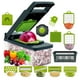 thumbnail image 2 of Set Multifuncional de Cortador de Verduras | Herramienta de cocina de 14/16 piezas | Rallador, rebanador, picador, triturador para preparación de alimentos | Compacto y fácil de almacenar | Plástico, 2 of 5