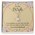 thumbnail image 2 of To My Wife  You Brighten Up My Day Alluring Ribbon Necklace Message Card, 2 of 20