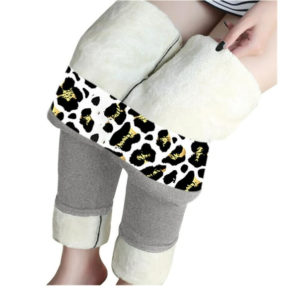 LYXSSBYX Leggings for Women Plus Size Fashion Casual Women Printed Span Ladies High Waist Keep Warm Leggings Pants