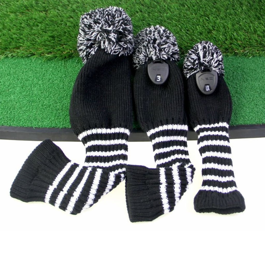 3lots Durability Golfs Headcover Scratch Resistant Golfs Headcover Driver Covers for Driver Fairways Hybrids