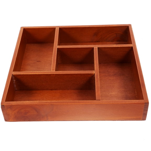 HOKARUA Wooden Desk Drawer Organizer Bedroom Vanity Dresser Tray Storage Tray for Jewelries