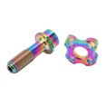 thumbnail image 3 of Kit de junta de tornillo de desviador delantero de bicicleta RISK, accesorio de tornillo de desviador de bicicleta plegable de aleación de titanio hueco, colorido, 3 of 10