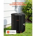 thumbnail image 4 of VEVOR Collapsible Rain Barrel, 53 Gallon Portable Rain Water Collection Barrel, 1000D PVC Rainwater Collection System, Garden Water Catcher Tank Storage Container with Spigot & Overflow Kit, Black, 4 of 9