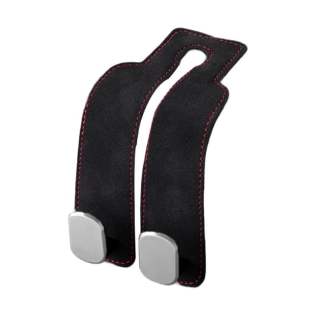 Ganchos para reposacabezas de asiento de cuero, resistencia al peso, universal, alta tenacidad, fácil de instalar. negro