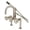 Nickel, variant on Kingston Brass AE8400RX Belknap Three-Handle 2-Hole Deck-Mount Clawfoot Tub Faucet with Hand Shower in Matte Black