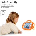 thumbnail image 3 of iPad Mini 5 Case, Kids Case for iPad Mini 4/3/2/1 7.9 inch, Dteck Light Weight Kids-Friendly EVA Shockproof Portable Handle Case with Kickstand, Orange, 3 of 4