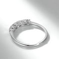 thumbnail image 4 of 3mm Wedding Thin Band Women's 925 Silver 0.1CT Cz 5 Stones Party Ring Size 4-9, 4 of 5