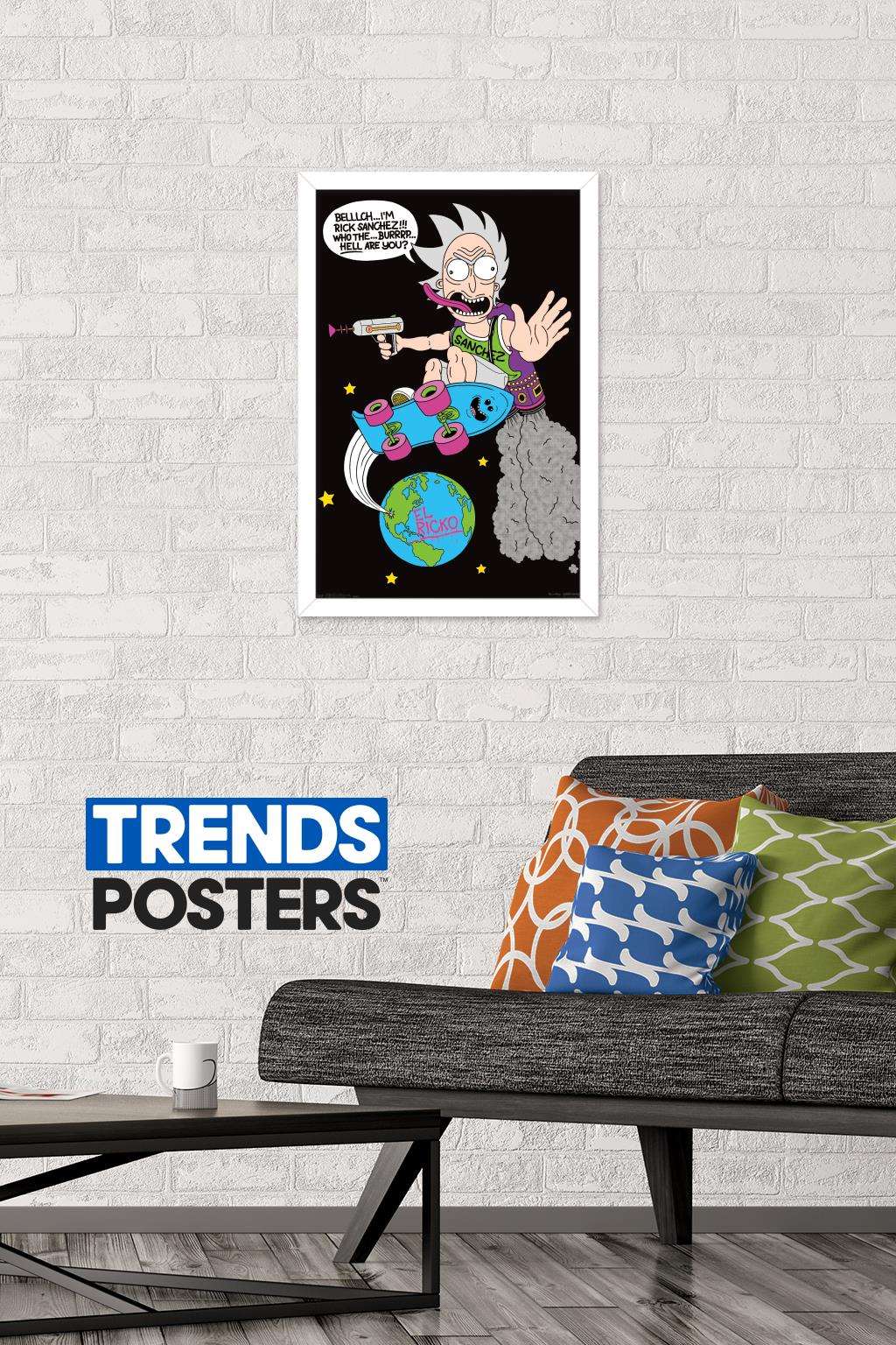 Rick And Morty - Greetings Wall Poster, 14.725" x 22.375", Framed