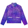thumbnail image 4 of Jackets for Women Winter Coat Jackets Flannel Stand Collar Jacket(Animal Print Zebra Pink Purple,Size:S-4XL), 4 of 7