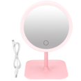 thumbnail image 2 of Espejo de Maquillaje LED BuyWeekMX Carga USB Color Rosa, 2 of 9
