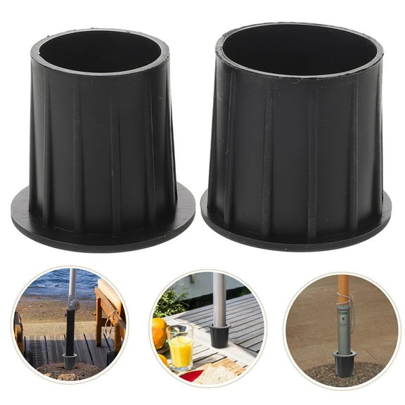 OUNONA 2pcs Patio Umbrella Stand Replacement Parts Base Stabilizer Hole Plug Covers Outdoor Umbrella Stand Hole Ring Plug Caps Sleeve with 1 Screw for Garden Deck Umbrella Base