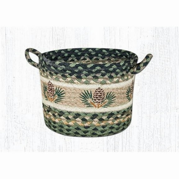 Capitol Importing 38-UBPMD116P 13 x 9 in. Pinecone Utility Medium Baskets Rug