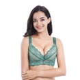 thumbnail image 3 of Sujetador fino de encaje de talla grande con pecho pequeño y copa engrosada para niña, ropa interior sexy ajustable, 3 of 5