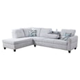 thumbnail image 1 of Star Home Living Corp Venus Canapé en Tissu de Lin en Gris Blanc, 1 of 2