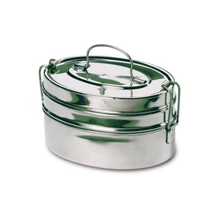 Rome Industries 2662 2-tier Mini Oval Tiffin - stainless steel