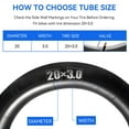 thumbnail image 3 of 20x3 Fat Tire Electric Bike Inner Tube, Fat Mountain Bike Tube for Ebike Electric Bicycle Fat Tire Tubes, Schrader Valve, 3 of 6