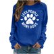 thumbnail image 2 of Puntoco - Camiseta estampada para mujer, blusa de manga larga, cuello redondo, tops casuales, sudadera Puntoco Puntoco-3117, 2 of 4
