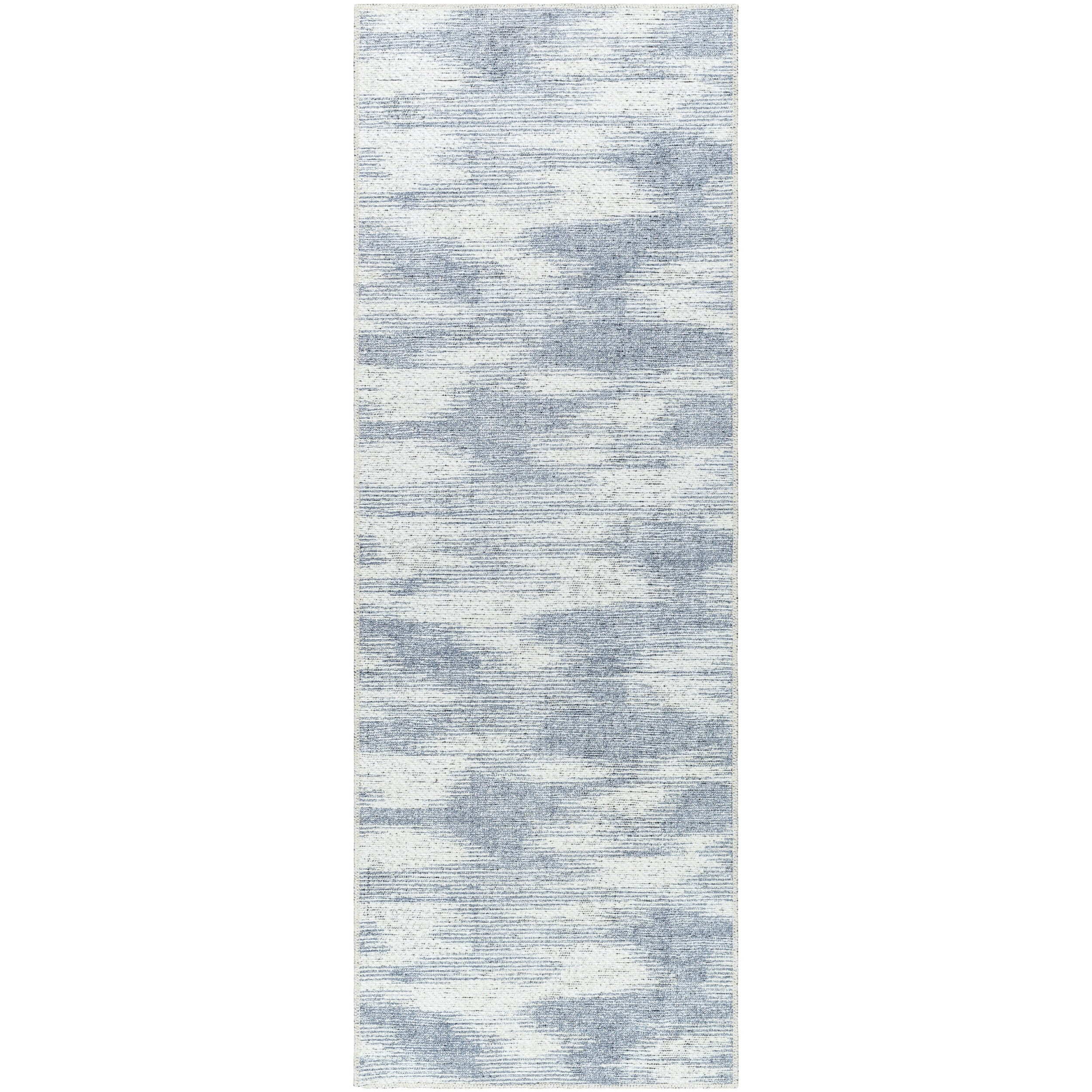 (2 pack) Better Homes & Gardens Broken Ikat Runner Washable Non-Skid Area Rug, Blue, 2'5" x 7'