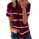 thumbnail image 2 of Women Summer T Shirt, Breathable Round Neck Women Short Sleeve T Shirt Loose Cut Skin Friendly  For Shopping ANGGREK Vino Profundo S, 2 of 5