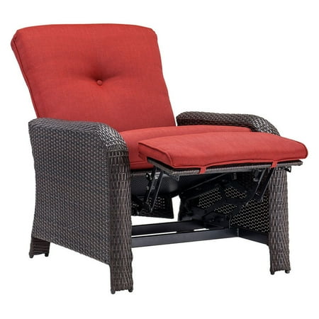 Hanover Strathmere Outdoor Luxury Recliner, Crimson Red